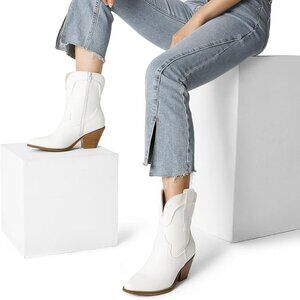 Cowgirl Ankle White Boots